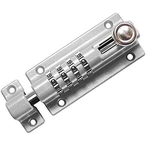 RESET-008 Combination Locking Bolt,4 Digit Combination Door Security Slide Latch Lock Set Your Own Password,Black
