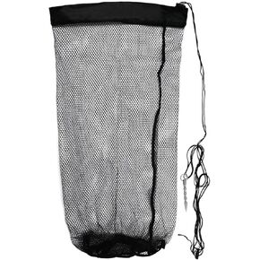 Mesh Bags Fishing Net Bag with Ground Nail Lightweight Fish Catching Basket for Outdoor Fishing