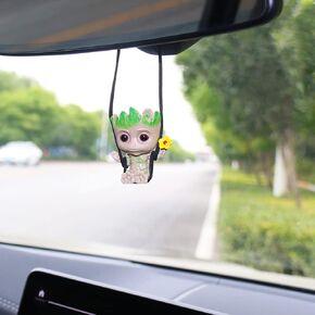 Car Hanging Ornament,Buffoon Rear View Mirror Pendant Decoration,Mirror Hanging Car Interior Accessories for Car Rear View Mirror, Gardening Hanging (Clown)