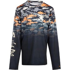 Salt Life Girls' Aquatic Journey Fade Youth Long Sleeve Performance Fit Shirt