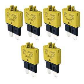 12V-28V 5A 10A 15A 20A 30A Manual Reset Low Profile ATC Circuit Breaker 15 Amps 6 Pcs