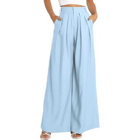 Women's High Waist Casual Wide Leg Palazzo Pants, Dress Pants for Women, Work Pants with Pockets for Women Office.