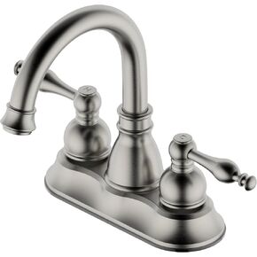 Derengge F-450-JM ORB صنبور حوض حمام برونزي مطلي بالزيت بمقبضين مع مجموعة زخرفة تصريف منبثقة، تلبي cUPC NSF AB1953