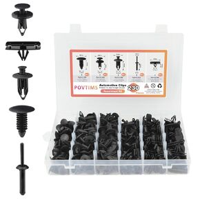 150PC Automotive Rivets Kit, Pop Rivet Fasteners Assortment, Blind Plastic Rivets Clip for GM Ford Chrysler VW, 6 Size