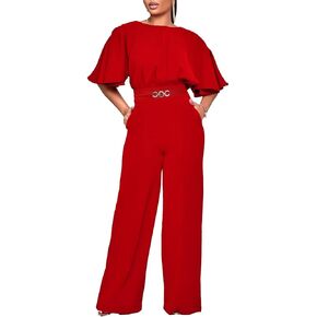 acelyn Elegant Jumpsuit for Women Dressy Sexy Plus Size Wide Leg Pant Suit One Piece Party Outfits