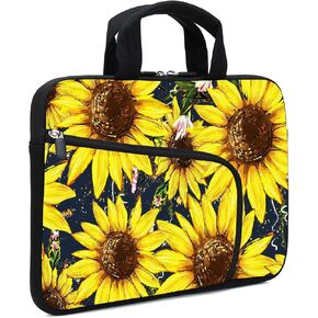 Laptop Sleeve 15 15.4 15.6 Chromebook Case Ultrabook Case Notebook Sleeve PC Messenger Bag Tablet Case Neoprene Handle Sleeve for Men Women, Two Pockets(RENTT