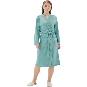 Women Bathrobe Summer cotton Kimono Long Knit Lightweight Soft Knit Sleepwear V-neck Casual Ladies Loungewea robes for women