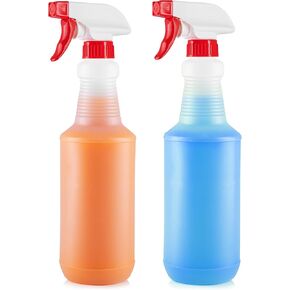 Zulay Home 16 oz Spray Bottle - Heavy Duty Cleaning Spray Bottles For Cleaning Solutions - Leakproof Cleaning Spray Bottle Set with Adjustable Nozzle & Spring Loaded Trigger (2 Pack)
