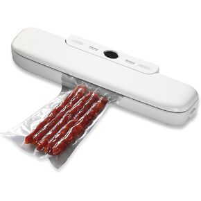 Vacuum Sealer Machine for Food, LaType Food Vacuum Sealer Machine Compact Design Preservation with 10 Vacuum Bags, Automatic Air Sealing for Food Storage, White.