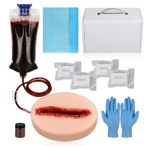 Laceration Wound Packing Trainer kit, Stop The Bleed Training Kit, Bleed Control Kit for Medical Classes - Carrying Case