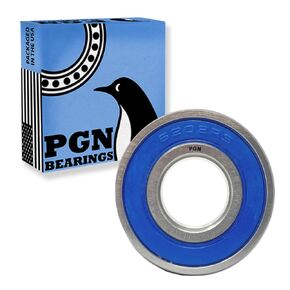 PGN (10 Pack) 6202-2RS Bearing - Lubricated Chrome Steel Sealed Ball Bearing - 15x35x11mm Bearings with Rubber Seal & High RPM Support