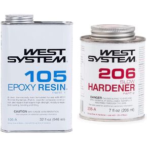 West System 105-A Epoxy Resin,Clear Pale Yellow