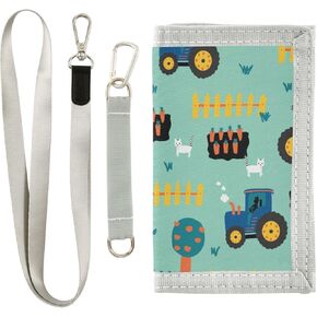 ALAZA Kids Wallets for Boys Girls Toddler Trifold Wallet Children Small Childish Truck Excavator with Zipper Coin Pocket