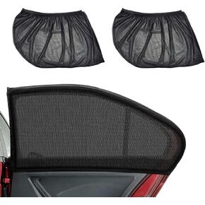 2PCS Car Window Shades, Car Sun Shade for Front Window Baby, Zipper Car Window Cover Screen, Breathable Mesh Heat Insulation Car Window Covers, Car Sun Shade Universal for Cars (Front Window)