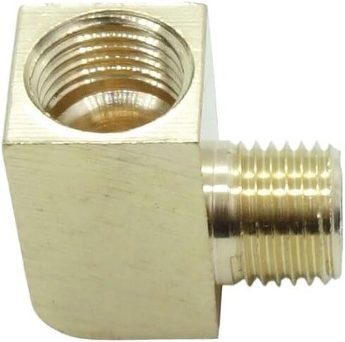 1 Piece Metric Fitting M8 x1 Female to M8 x 1 Male Adapter 90 Elbow Gauge Oil Fuel Gas in Kuwait