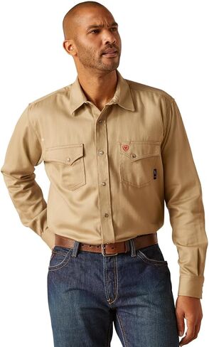 Ariat Men's Fire Resistant Solid Classic Fit Snap Work Shirt in Saudi Arabia
