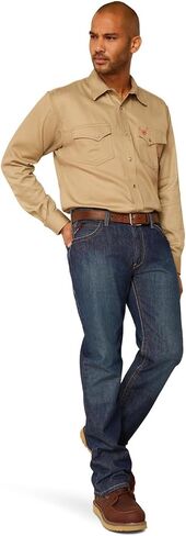 Ariat Men's Fire Resistant Solid Classic Fit Snap Work Shirt in Saudi Arabia