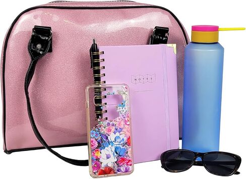 Dazzling, Colorful, Sparkly, Faux Patent Leather, Large, Shiny, Women's Handbag, Purse, Travel Bag, Satchel, Favorite Tote in Saudi Arabia