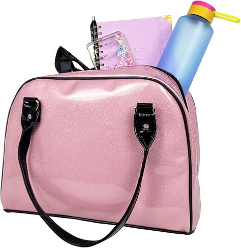Dazzling, Colorful, Sparkly, Faux Patent Leather, Large, Shiny, Women's Handbag, Purse, Travel Bag, Satchel, Favorite Tote in Saudi Arabia