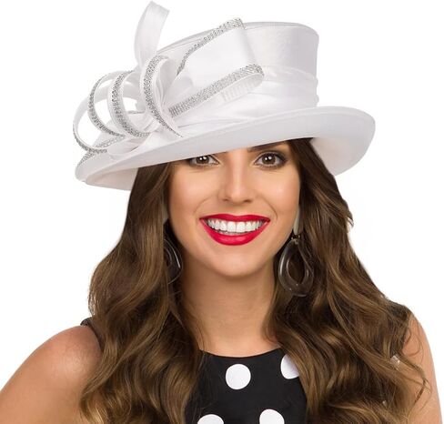 Women Kentucky Derby Dress Hat Church Wedding Tea Party Cloche Bucket Hats in Saudi Arabia