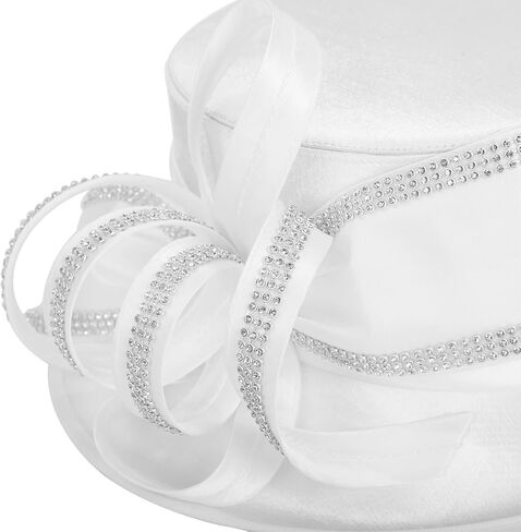 Women Kentucky Derby Dress Hat Church Wedding Tea Party Cloche Bucket Hats in Saudi Arabia