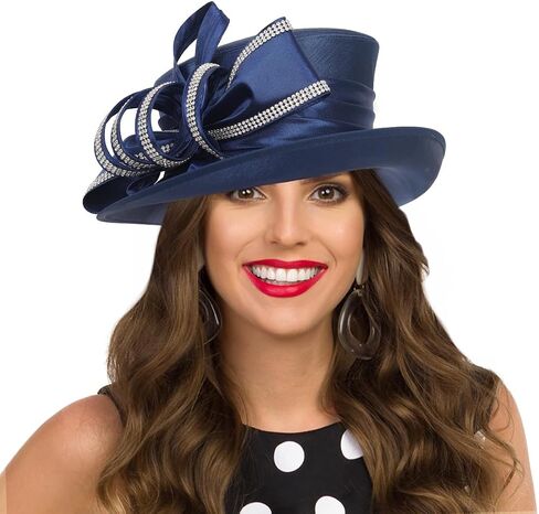 Women Kentucky Derby Dress Hat Church Wedding Tea Party Cloche Bucket Hats in Saudi Arabia