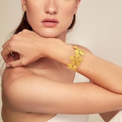 Cuff Bracelets for Women, Chunky 14k Gold Bracelets for Women Non Tarnish Gold Cuff Bracelet Teardrop Gold Bangle Multi-layer Cross Wire Open Bracelet Simple Silver Bracelets for Women in Kuwait
