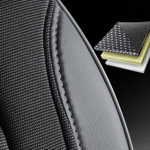 Seat Cover Sets - Seat Covers & Seat Pads 5 Seats - Car Seat Covers Black Gray - Seat Protectors, Dirt-Resistant Seat Covers Fit for Most Vehicles - Car Accessories in Saudi Arabia