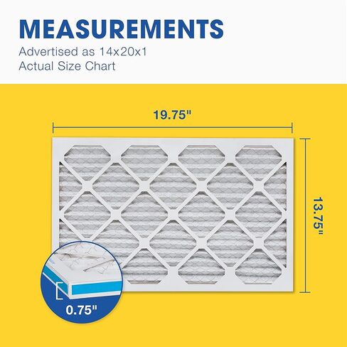 Aerostar 20x30x1 MERV 8 Pleated Air Filter, AC Furnace Air Filter, 4 Pack (Actual Size: 19 3/4" x 29 3/4" x 3/4"), White in Saudi Arabia