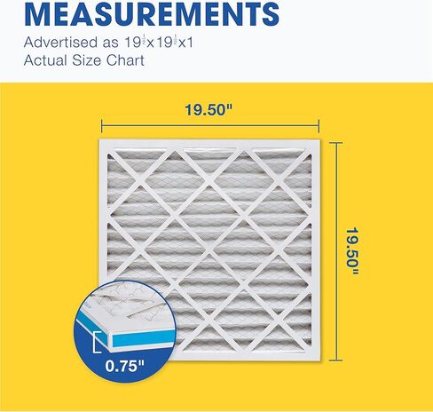 فلتر هواء Aerostar 20x30x1 MERV 8 مطوي، فلتر هواء فرن التيار المتردد، 4 عبوات (الحجم الفعلي: 19 3/4 بوصة × 29 3/4 بوصة × 3/4 بوصة)، أبيض in Kuwait