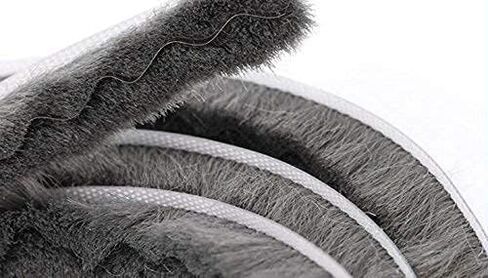 16 Ft Feet 5m (196 Inch) Brush Weather Stripping,Card-Slot Seal Strip Pile Weatherstrip Door Sweep Brush for Door Window (5mm x 6mm (3/16 1/4 Inch), Gray) in Kuwait