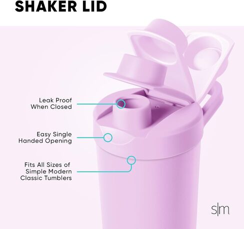 Simple Modern Stainless Steel Shaker Bottle with Ball 24oz | Metal Insulated Cup for Protein Mixes, Shakes and Pre Workout | Rally Collection | Electric Lavender in Saudi Arabia