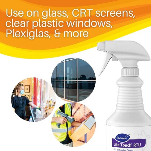 Diversey Lite Touch Crt And Plexiglas Cleaner, 32 Oz Spray Bottle, 12/carton in Saudi Arabia