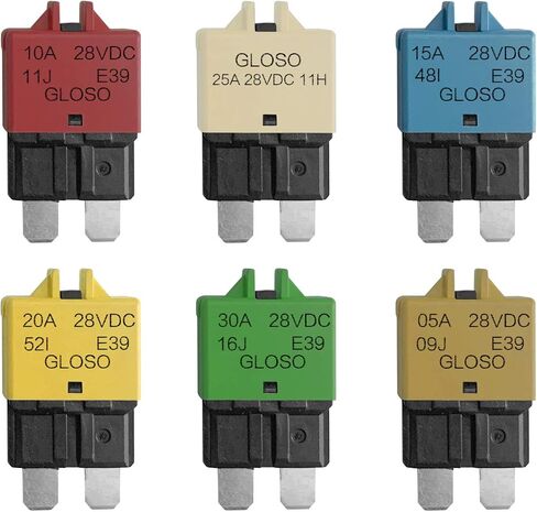 12V-28V 5A 10A 15A 20A 30A إعادة تعيين يدوي قطاع دارة ATC منخفض 15 أمبير 6 قطع in Kuwait