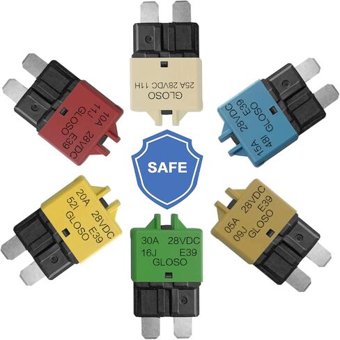 12V-28V 5A 10A 15A 20A 30A إعادة تعيين يدوي قطاع دارة ATC منخفض 15 أمبير 6 قطع in Kuwait