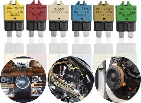 12V-28V 5A 10A 15A 20A 30A إعادة تعيين يدوي قطاع دارة ATC منخفض 15 أمبير 6 قطع in Kuwait