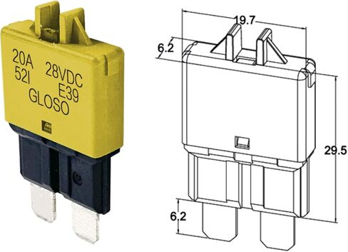 12V-28V 5A 10A 15A 20A 30A إعادة تعيين يدوي قطاع دارة ATC منخفض 15 أمبير 6 قطع in Kuwait