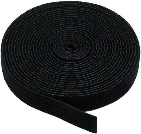 Monoprice 121886 2 Pack Hook & Loop Fastening Tape 5 Yd/Roll, 0.75", Black - (121886) Black in Saudi Arabia
