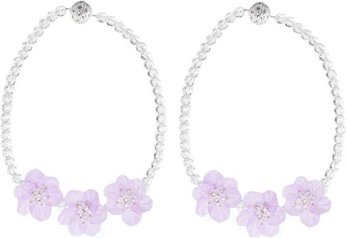 SUQ I OME 1 Pair Crystal Beaded Magnetic Curtain Tieback with 3 pieces of Flora, Curtain Clips Buckle Curtain Holder Blingbling Curtain Holdbacks(Pink) in Saudi Arabia