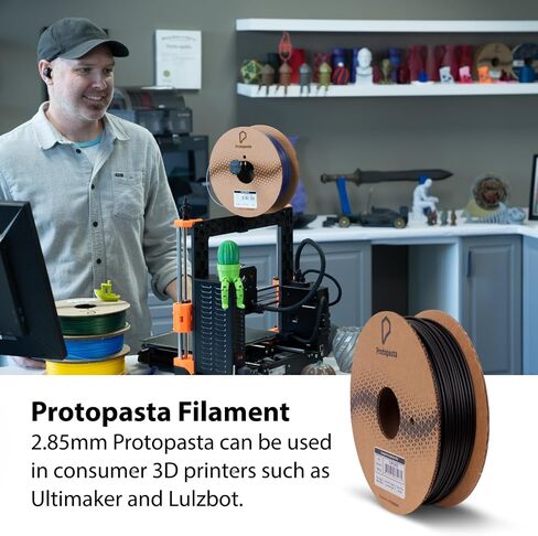 Protopasta Electrically Conductive PLA 3D Printer Filament 1.75mm 2kg PLA Filament; 3D Printing Filament on Recyclable Cardboard Spool for 3D Printers Like Creality Ender, ANYCUBIC, FlashForge in Kuwait