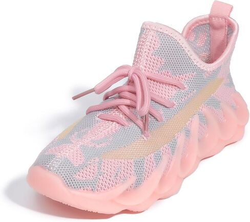 Toddler Shoes Boys Girls Tennis Shoes Kids Breathable Sneakers Lightweight Non Slip Sneakers Lace-up Running Athletic Shoes for Little Kid/Big Kid in Saudi Arabia