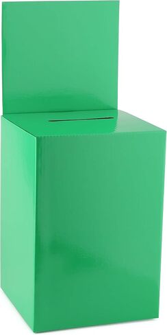 Large thick cardboard raffle Ballot Box 9.5"H x 6.5"W x 6.5"D Charity Donation collection Box office Suggestion comment Box removable display area 6.5" x 6.5" Includes 1000 Sheets(Red 10 pack) in Saudi Arabia