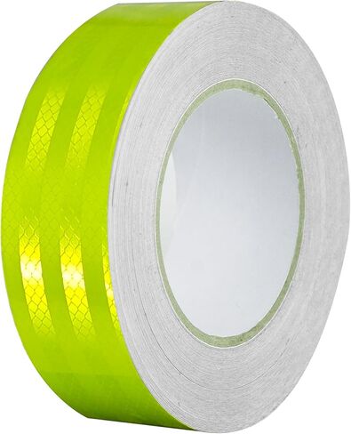 2 Inch X 30 FT Reflective Tape Outdoor Waterproof DOT-C2 Fade Resistant Fluorescent Green Reflective Tape Strong Adhesive Safety Warning Tape Reflector Conspicuity Tape for Trailer Trucks Bikes in Saudi Arabia