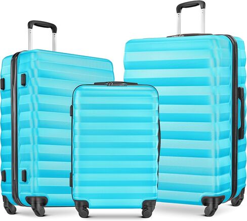 3-Piece Luggage Sets (20", 24", 28"), ABS Lightweight Carry on Suitcase Set with Spinner Wheels & Lock for Travel, Business in Saudi Arabia
