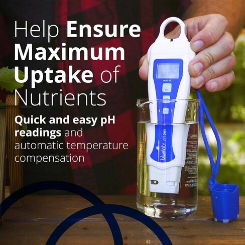 Bluelab pH Pen Meter and Probe Care Kit pH with Calibration Supplies, Storage Solution & Brush, Reliable Digital Tester for pH, Temperature in Soil and Solutions, Optimal Plant Health and Yield in Kuwait