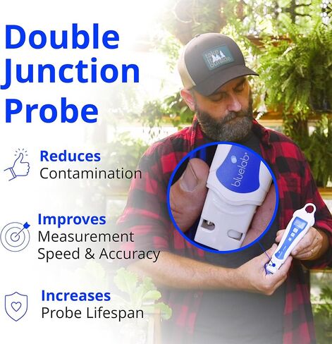 Bluelab pH Pen Meter and Probe Care Kit pH with Calibration Supplies, Storage Solution & Brush, Reliable Digital Tester for pH, Temperature in Soil and Solutions, Optimal Plant Health and Yield in Kuwait