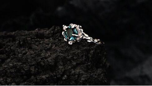 925 silver, 18K gold plated, lake sapphire adjustable Promise ring, engagement ring, wedding ring, birthday gift, Valentine's Day gift, fashion jewelry gift in Saudi Arabia