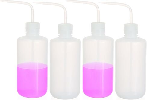 مجموعة زجاجات ضغط من Labvida بجدار سميك 500 مل/17 أونصة، قطعتين - زجاجات غسيل بلاستيكية متينة ومتعددة الاستخدامات للاستخدام في المختبر وسقي النباتات in Kuwait
