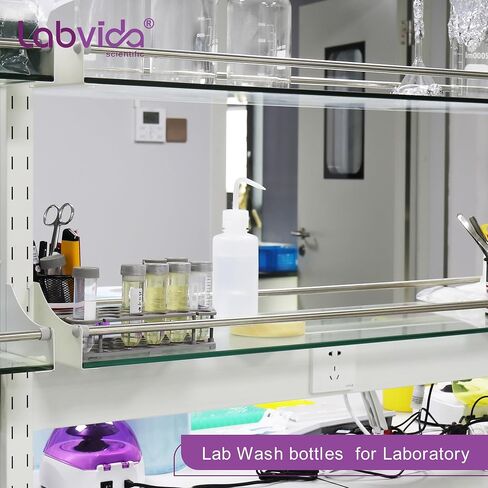 مجموعة زجاجات ضغط من Labvida بجدار سميك 500 مل/17 أونصة، قطعتين - زجاجات غسيل بلاستيكية متينة ومتعددة الاستخدامات للاستخدام في المختبر وسقي النباتات in Kuwait