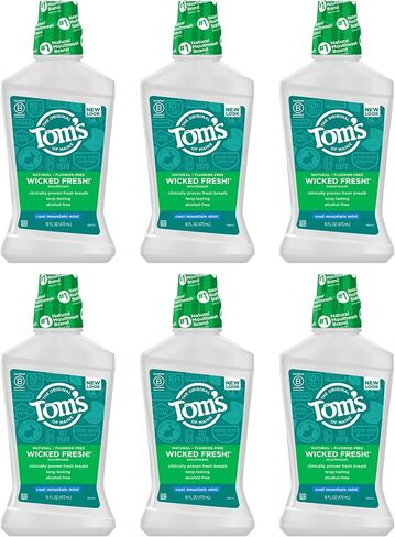 Tom's of Maine Wicked Fresh! Mouthwash Cool Mountain Mint, 16 Fl Oz (Pack of 1) (Packaging May Vary) in Kuwait